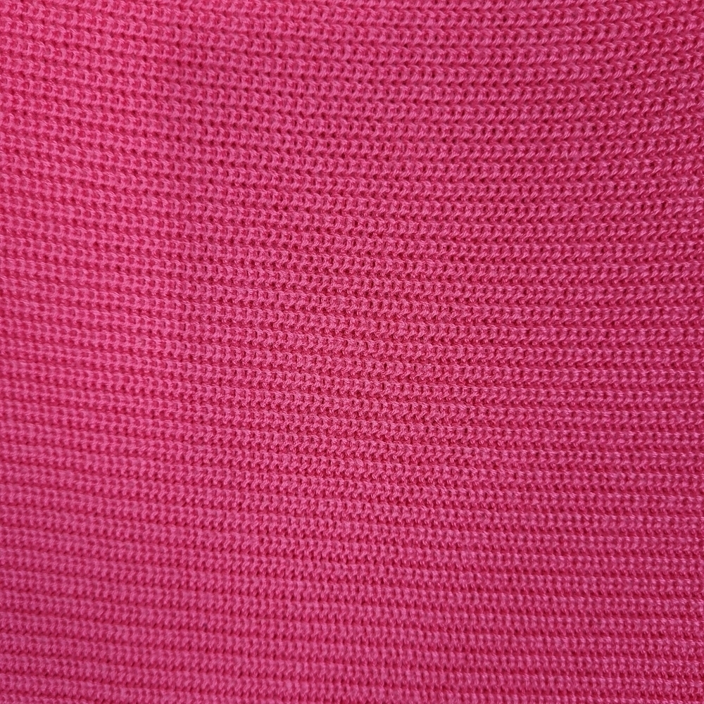Tommy Bahama boatneck long sleeve ribbed cotton blend hot pink sweater beach PS - Picture 4 of 10